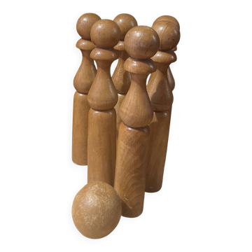Wooden skittles game