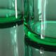 5 anciens verres vintage vert émeraude