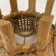 Vintage lampshade hanging lamp rattan and webbing 70s boho design minimalist