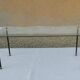 Table basse vintage "verre et laiton"