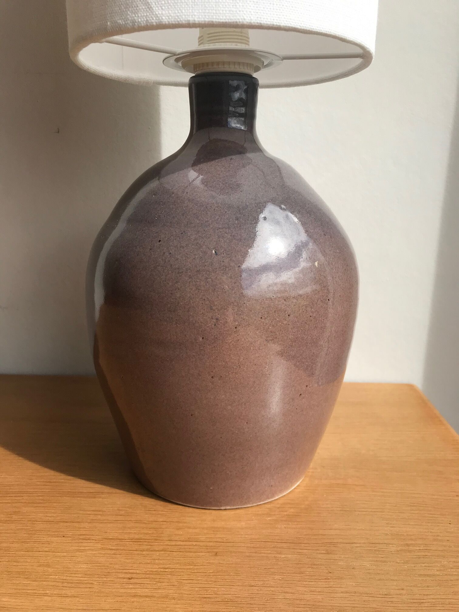 Purple ceramic lamp