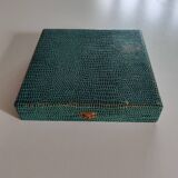 4 silver-plated metal serving utensils with case