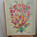 Oil on burlap and frame