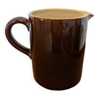 Glazed stoneware pitcher