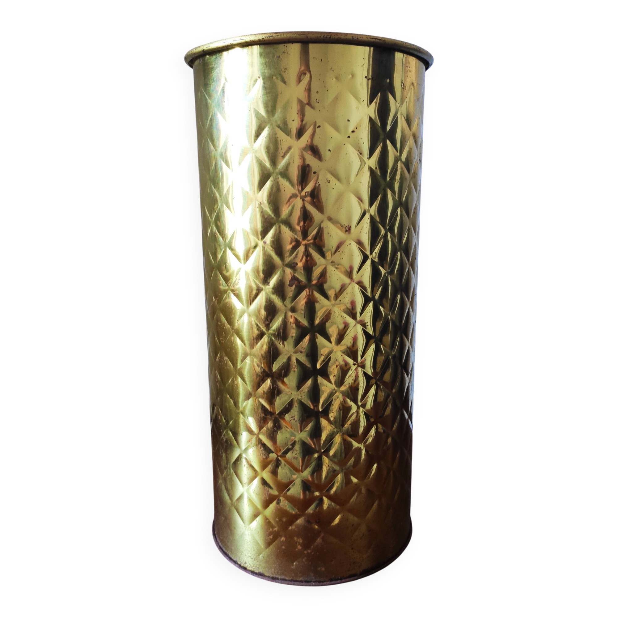 Vintage gold umbrella stand