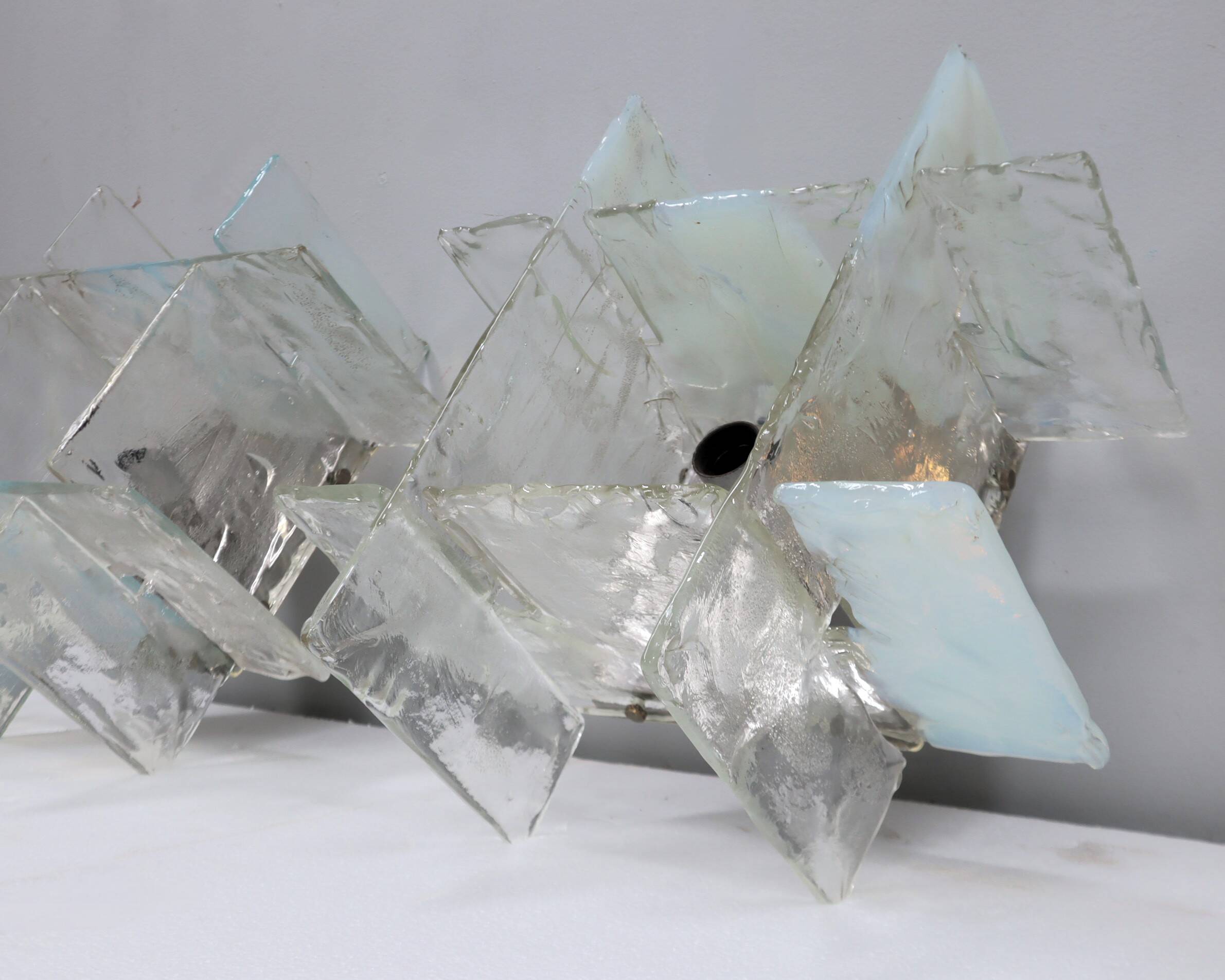 Murano glass sconces Carlo Nason for Mazzega 1960s Italy, set of 2