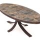 Brutalist oval table