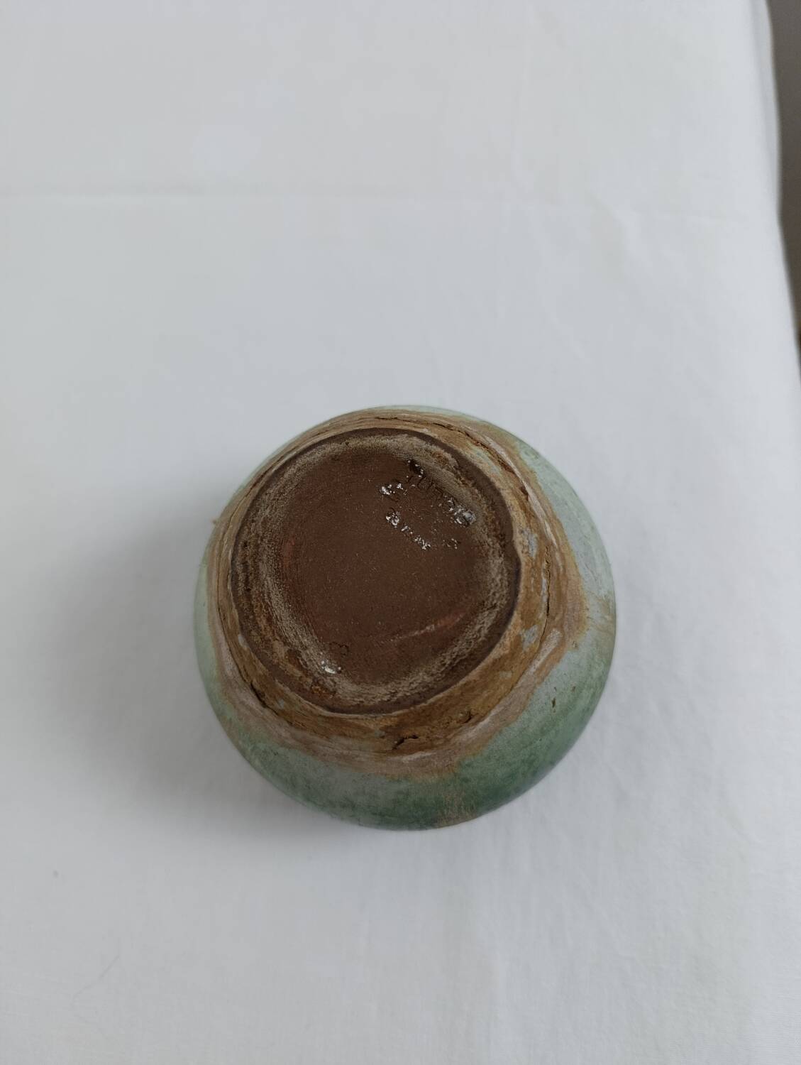 Handcrafted glazed stoneware flower vase