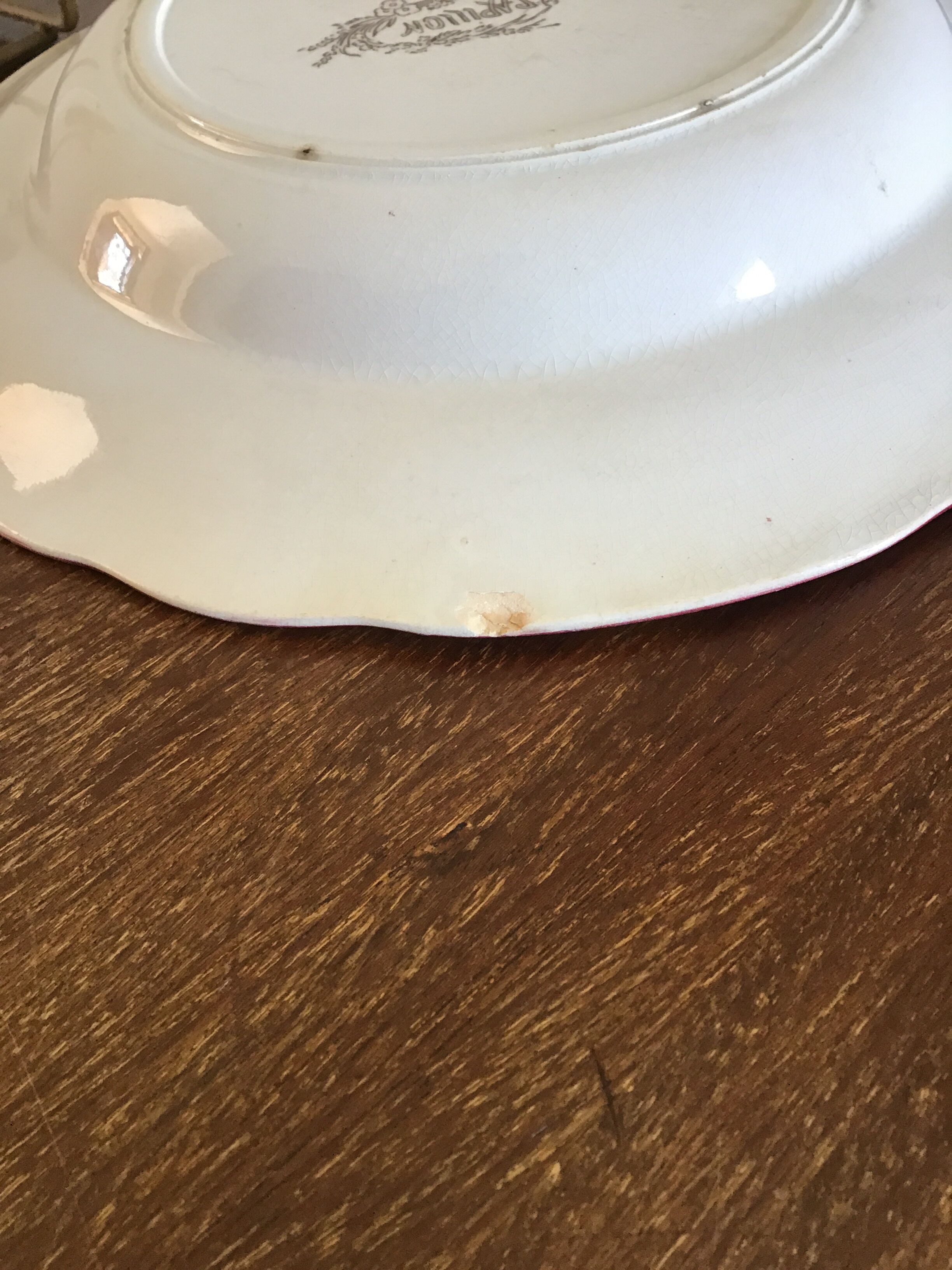 Sarreguemines plate model "papillon ''