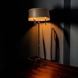 Lampadaire vintage "doré" à franges b 55 h 160
