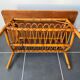 Vintage rattan coffee table 86x53x46 70s