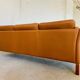 Vintage Danish mid-century Morgans Hansen cognac 3-seater sofa