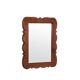 Solid oak mirror with scalloped edge
