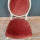 Chaise laquée blanche de style Louis XVI
