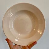 Ensemble de service assiettes et plat Digoin rose pâle