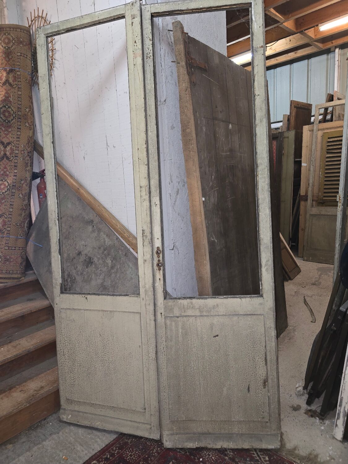 Glazed doors in fir wood
