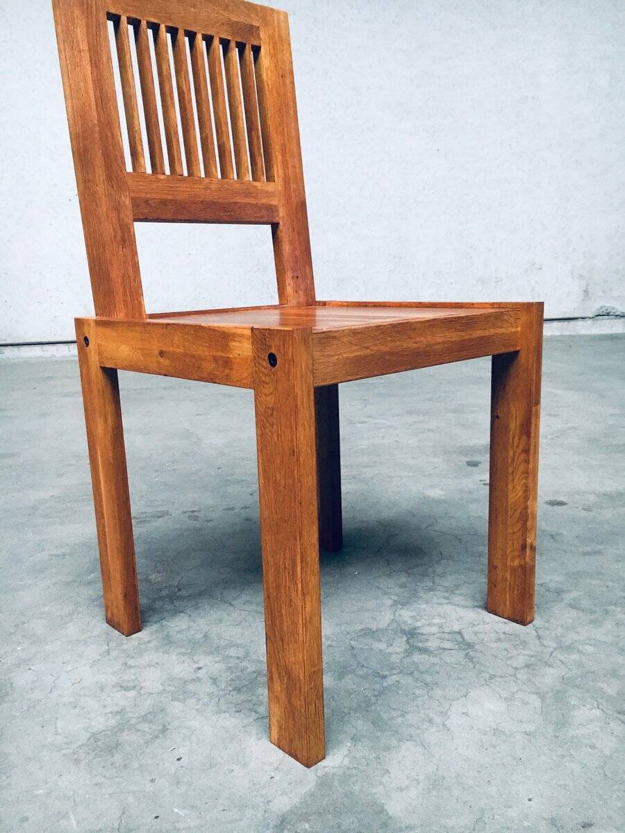 Postmodern Teak Side Chair, France, 1990s