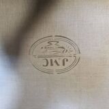 Vintage 3-seater canapé in brushed steel and brown velvet.