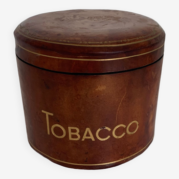 Vintage cigarette holder 1960 ceramic leather Italy - 9 x 10 cm