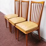Series of 3 chairs vintage scandinavian style 60's 70's