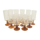 Plateau with 6 wine glasses and 6 champagne flutes