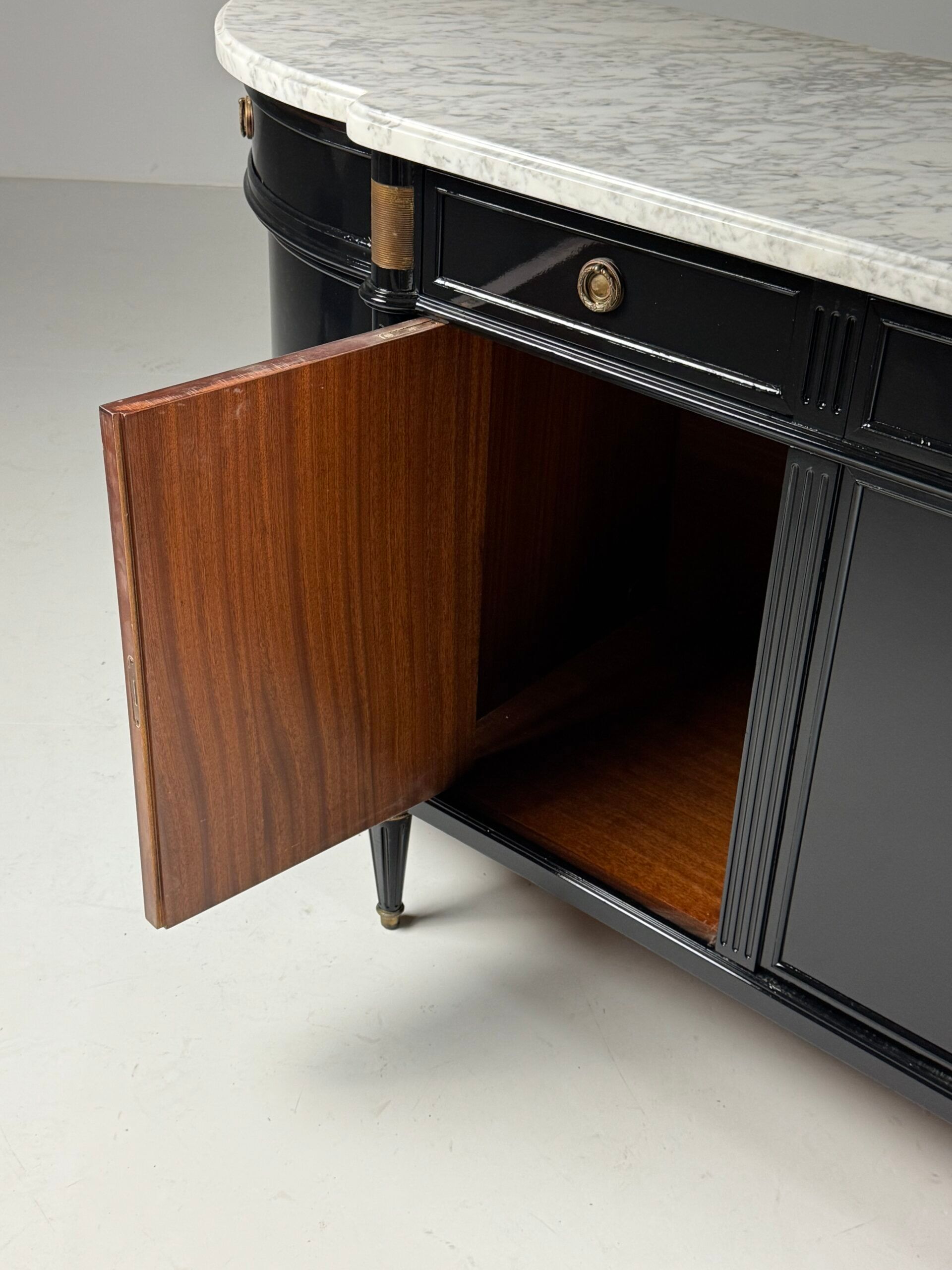 Black Louis XVI style sideboard