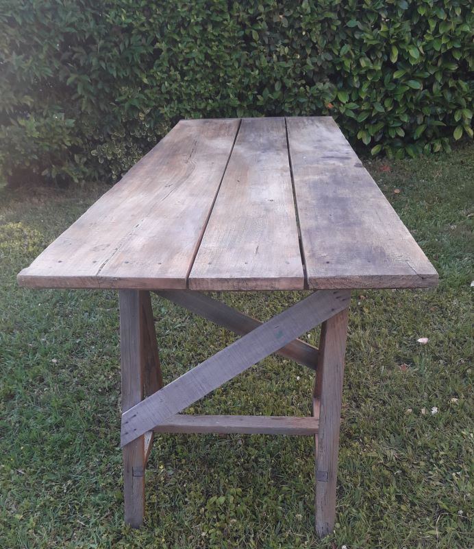 table tréteaux 2m atelier campagne ancienne