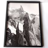 Mont-Blanc Mountain original photograph 1950 Pierre Tairraz