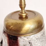 Lampe de table avec tulipe en cristal. Italie, années 1980.