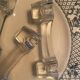 Set of 3 crystal candle holders