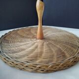 Glass and wicker cheese platter