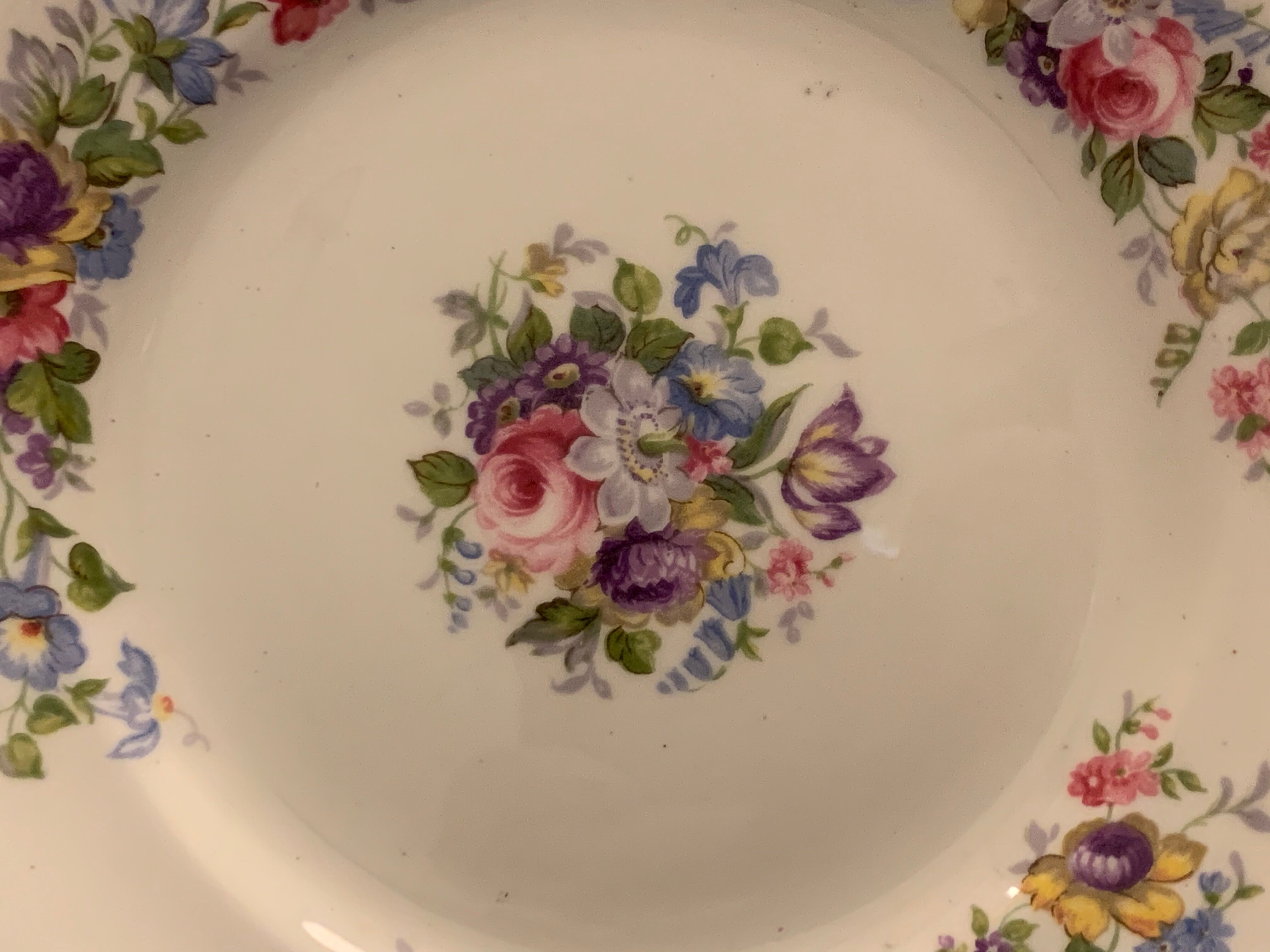 English dessert service 6 plates and 1 Grafton Royal dish