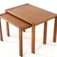 Ensemble de 2 tables gigognes - teck - design danois