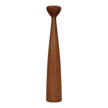 Vintage teak candle holder