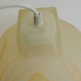 1970s vintage honey marbled glass suspension – retro design light fixture