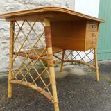 Desk of Louis Sognot rattan