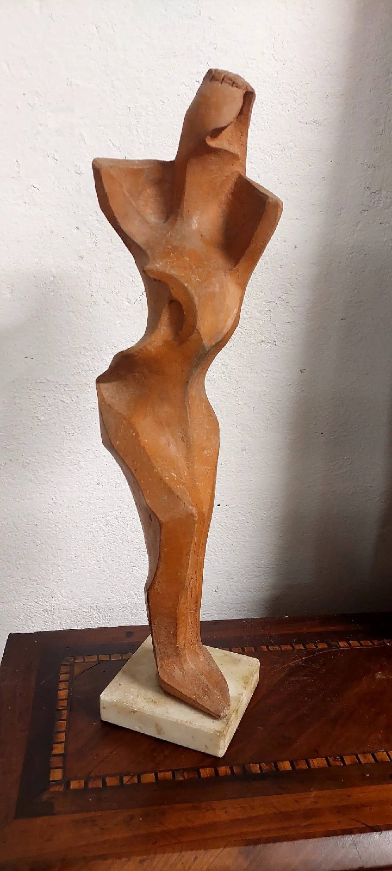 Terracotta female figure by Alberto Sparapani, 20th century