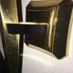 Pair of vintage 1950 brass wall light  perspex