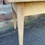 grande table de ferme 175 cm en sapin 1900 brasserie bois naturel brut
