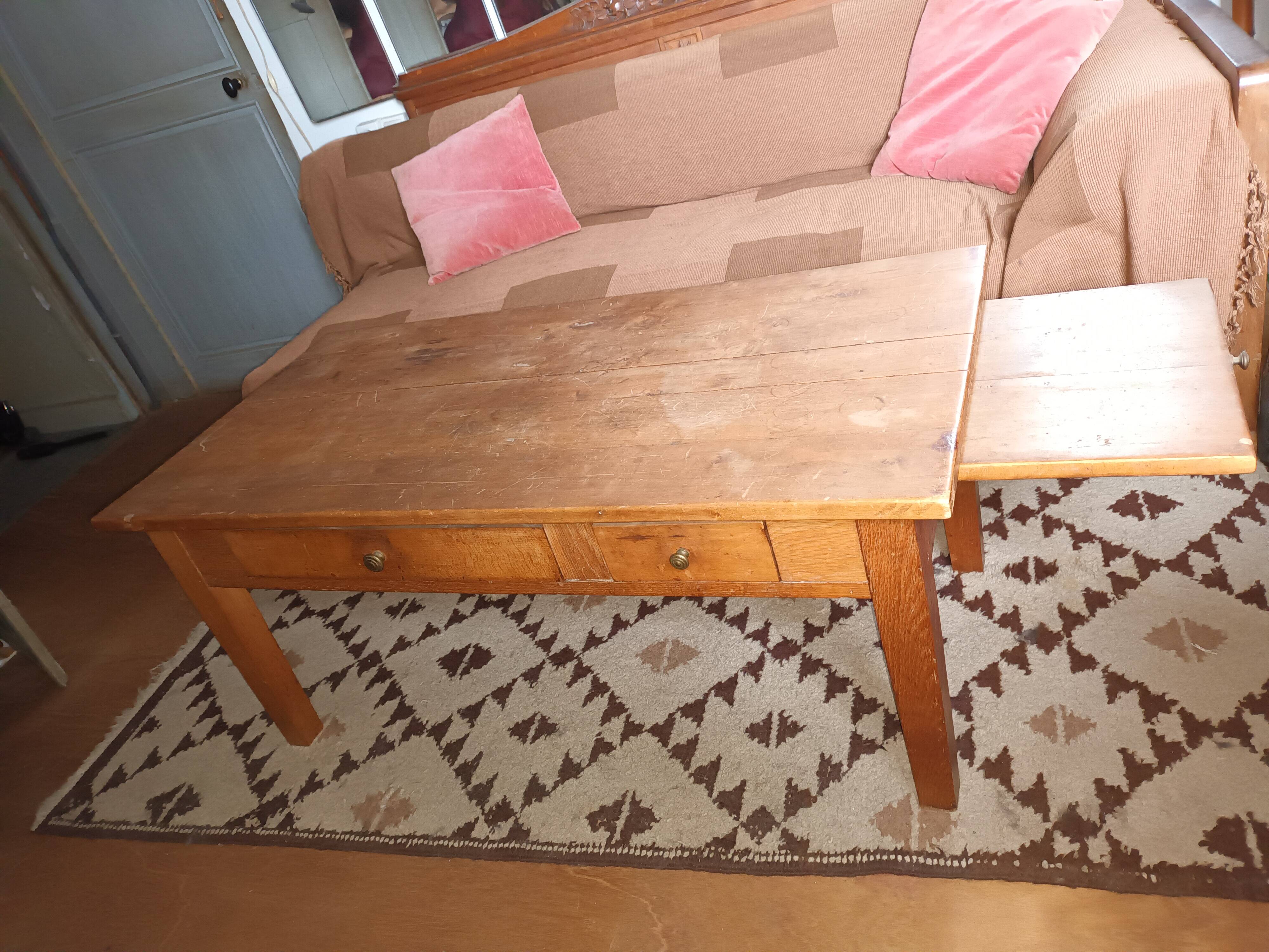 Wooden living room coffee table