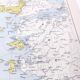 Old map Greece Crete 43x43cm from 1950