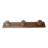 Vintage raw wood wall coat rack
