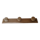 Vintage raw wood wall coat rack