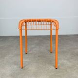 Vintage Ikea Vasteron stool, orange steel wire, 1990s