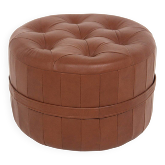 Ottoman scandinave en skaï, Suède, 1980