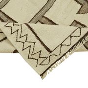 Turkish Handwoven Vintage Herki Kilim 110 cm x 356 cm