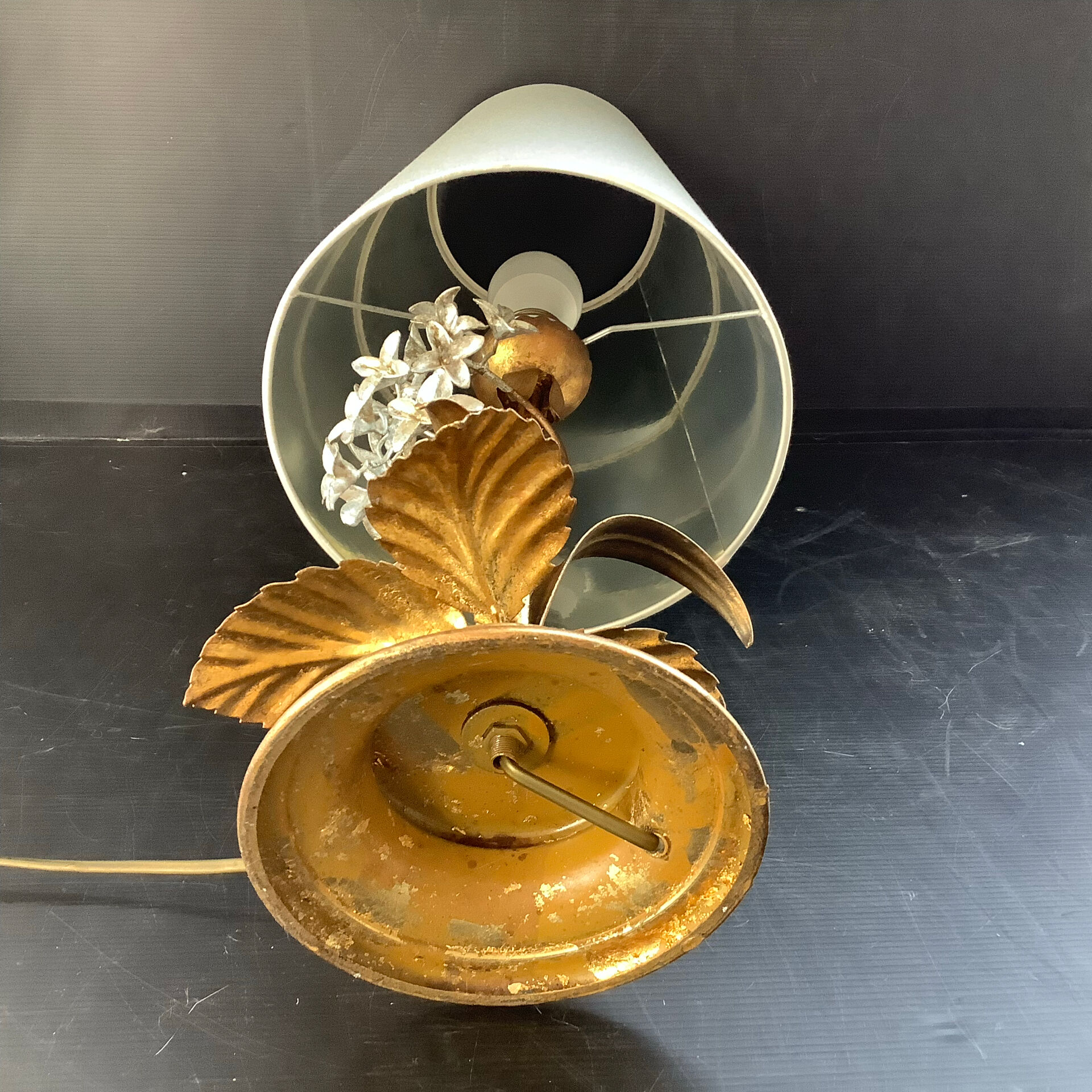 2 Lampes Attribuées Hans Kogl  1970 Hollywood Regency Glycine Dorure F