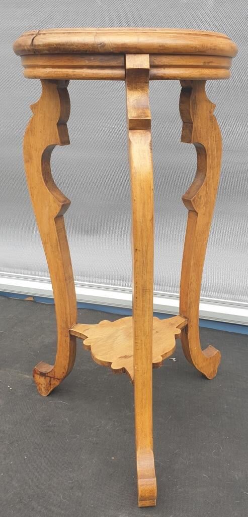 Sellette Art Nouveau Poirier and pink marble