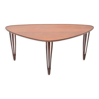 Danish Mid-Century Modern Teak tripod coffee table from BC Mobler