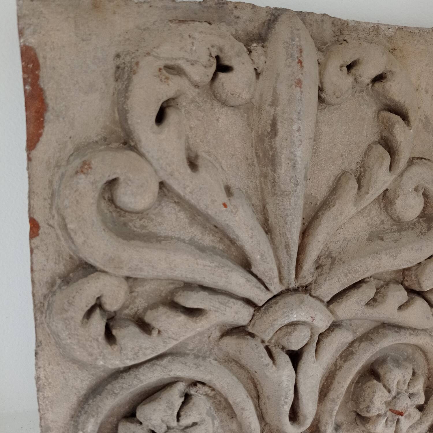 Decorative terracotta wall element
